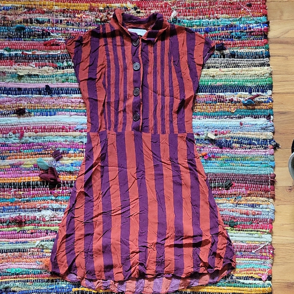 Urban Outfitters Red and Purple Striped Dress